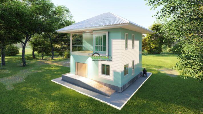 บ้านเขียวอ่อนพาสเทล